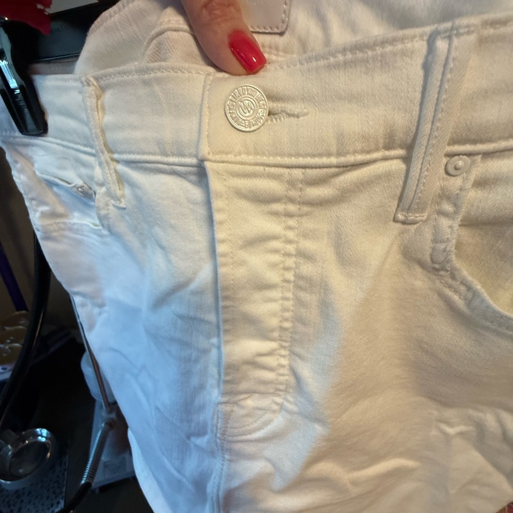 MOTHER Vagabond Mini Skirt – White | Size 33 | Like New - Picture 7 of 8